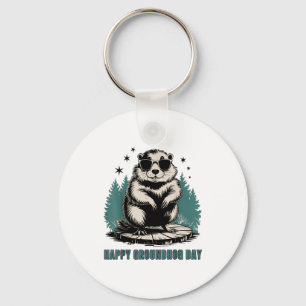 Happy Groundhog Day And Yes Its My Birthday Funny Keychain
