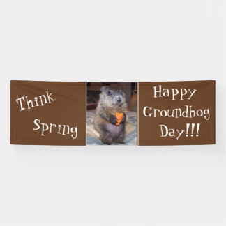 Happy Groundhog Day Banner