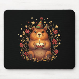 Happy Groundhog Day Birthday Cake Groundhound Mouse Pad