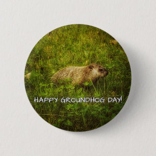 Happy Groundhog Day! button