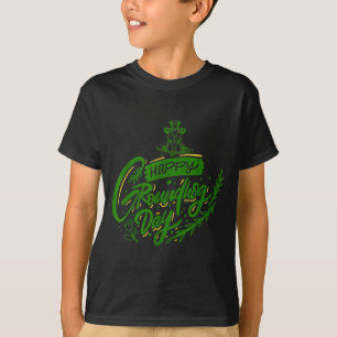 Happy Groundhog Day Calligraphy Groundhog Lovers T-Shirt
