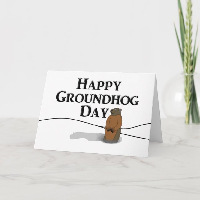 Happy Groundhog Day Card (Front)