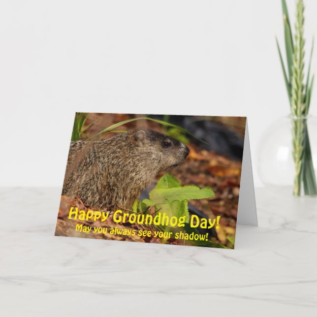 Happy Groundhog Day  Card (Front)