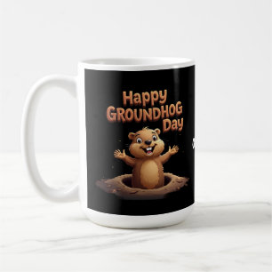 Happy Groundhog Day Celebrate with Humour, Fun Coffee Mug