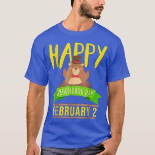Happy Groundhog Day February 2 Animal Forecasting T-Shirt