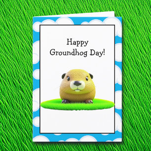Happy Groundhog Day   February 2nd Card
