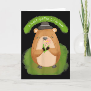 Happy Groundhog Day For Women Men And Kids Card