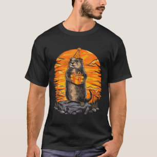 Happy Groundhog Day Ground Hog With Birthday Party T-Shirt
