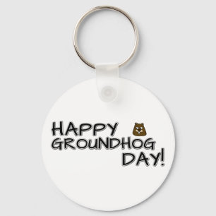 Happy Groundhog Day! Keychain