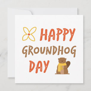 Happy Groundhog Day // Novelty Groundhog Day Blank Card