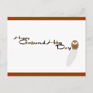 Happy Groundhog Day Postcard