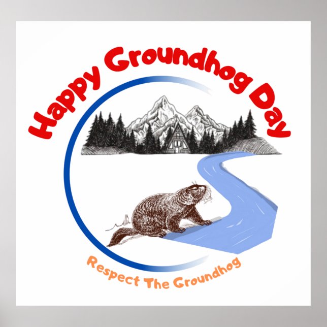 Happy Groundhog Day posters & affiches (Front)