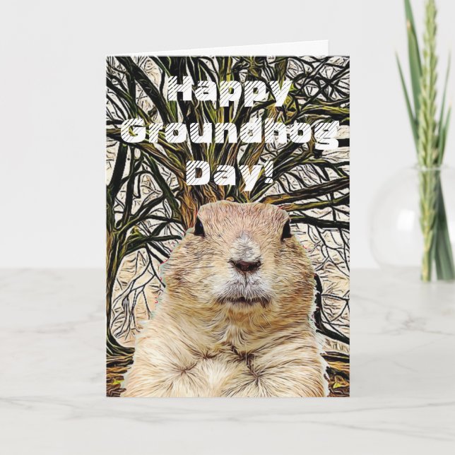 Happy Groundhog Day To You Holiday Card (Front)