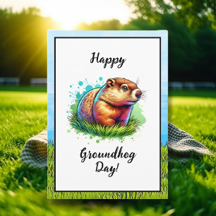 Happy Groundhog Day   Tradition Explained Inside Card