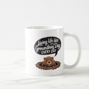 Happy Groundhog Day Woodchuck Animal Groundhog Lov Coffee Mug