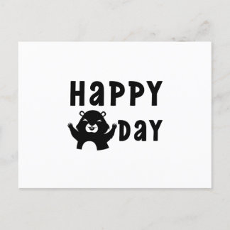 Happy Groundhog's Day Postcard