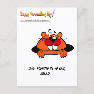 Happy Groundhog's Day  Postcard