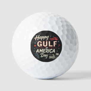 Happy Gulf of America's Funny Patriotic   Golf Balls