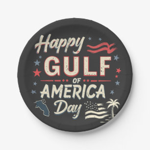 Happy Gulf of America's Funny Patriotic Paper Plate