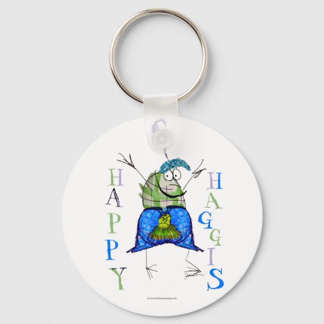 happy haggis keychain (Front)