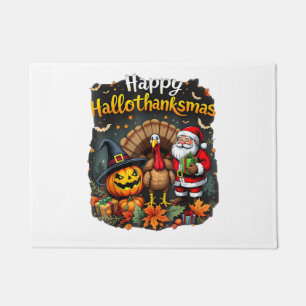 Happy Hallo Thanks mas Merry Christmas Santa Claus Doormat