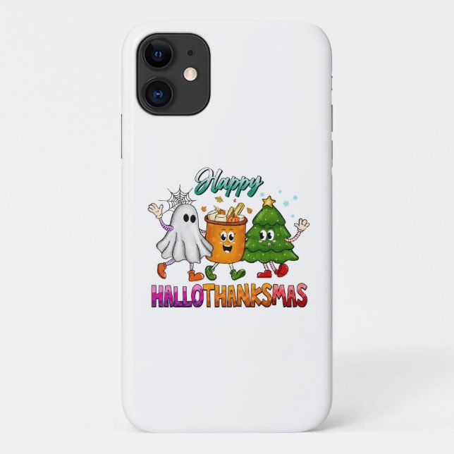 Happy Hallothanksmas Case-Mate iPhone Case (Back)