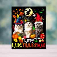  Happy HalloThanksMas Cats