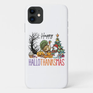 Happy Hallothanksmas Clipart iPhone 11 Case