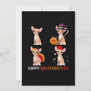 Happy Hallothanksmas Cute Witch Turkey Santa