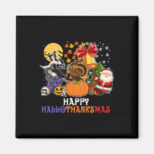 HAPPY HALLOTHANKSMAS GNOME Halloween Thanksgiving  Magnet