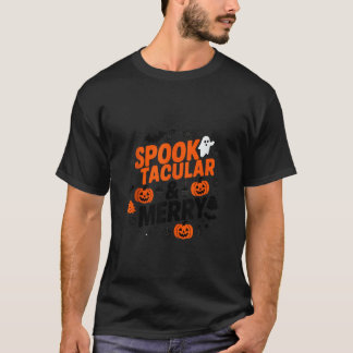 Happy Hallothanksmas Halloween spooktacular merry T-Shirt