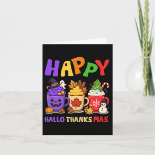 Happy Hallothanksmas Halloween Thanksgiving Christ Card
