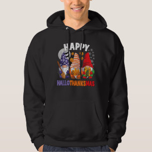 Happy HalloThanksMas Halloween Thanksgiving Christ Hoodie