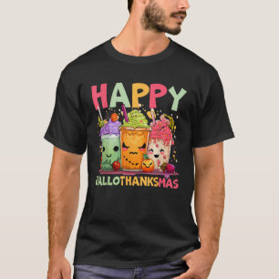 Happy Hallothanksmas Halloween Thanksgiving Christ T-Shirt