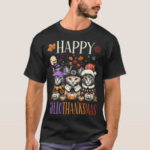 Happy Hallothanksmas Halloween Thanksgiving Christ T-Shirt