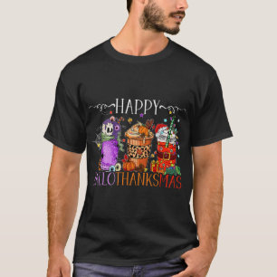 Happy Hallothanksmas Halloween Thanksgiving  T-Shirt