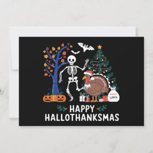 Happy Hallothanksmas Holiday Season Gift Fall Card