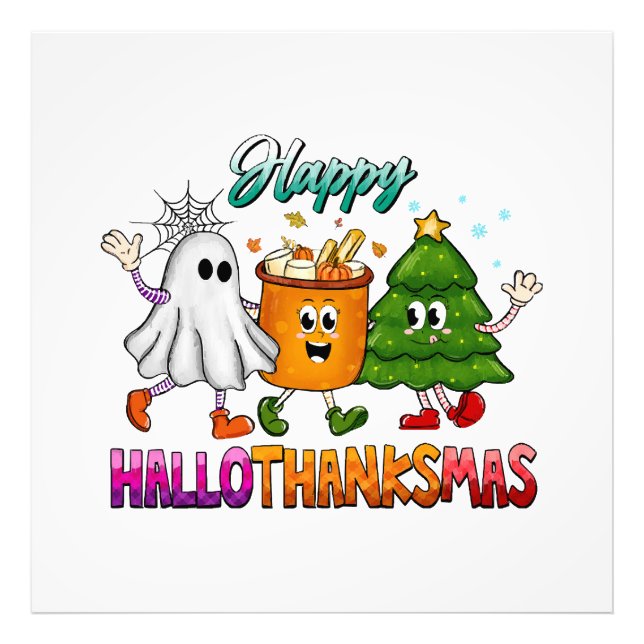 Happy Hallothanksmas Photo Print (Front)