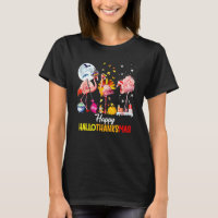 Happy Hallothanksmas Pink Flamingo Witch Santa Hat