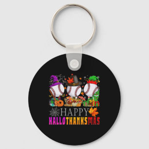 Happy Hallothanksmas Sell Halloween Thanksgiving X Keychain