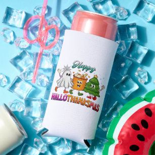 Happy Hallothanksmas Seltzer Can Cooler