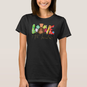 Happy Hallothanksmas Teacher Love Thanksgiving T-Shirt