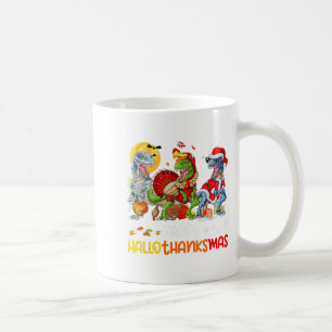 Happy Hallothanksmas Thanksgiving Dinosaur T Rex T Coffee Mug