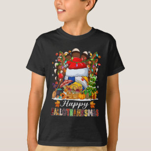 Happy Hallothanksmas Volleyball Halloween Thanksgi T-Shirt
