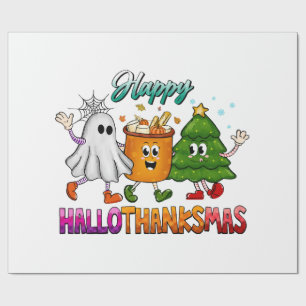 Happy Hallothanksmas Wrapping Paper