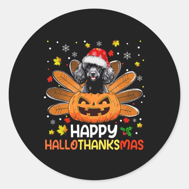 Happy Halloween1  Classic Round Sticker (Front)