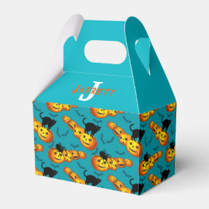 Happy Halloween 1st Birthday Pumpkins Monogram Favor Box