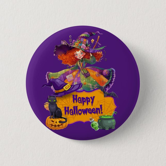 Happy Halloween  2 Inch Round Button (Front)