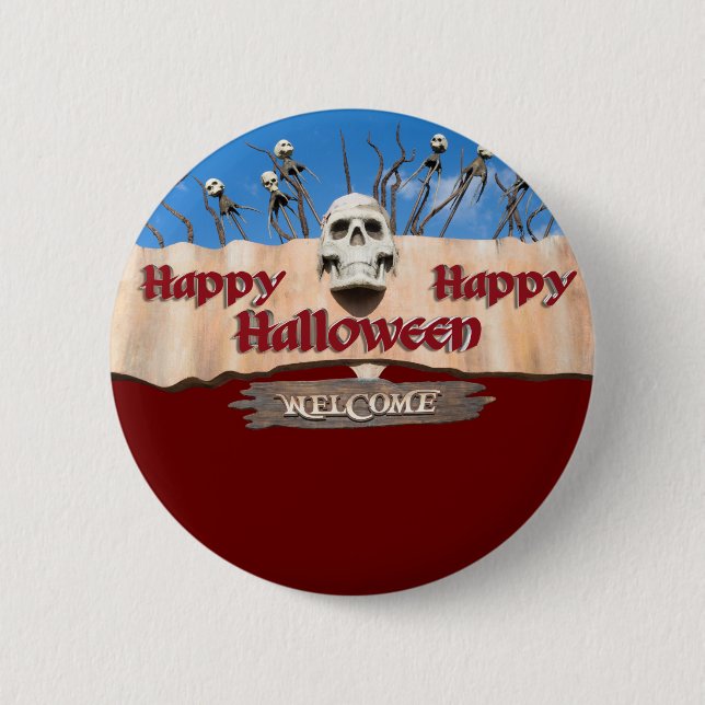 Happy Halloween 2 Inch Round Button (Front)