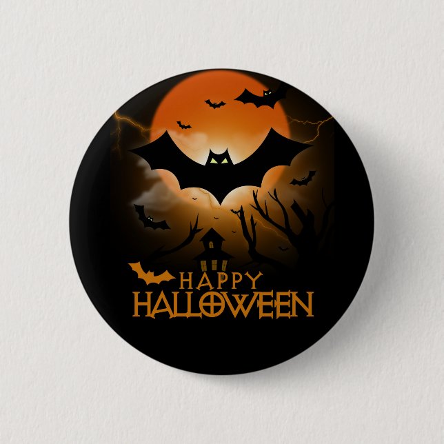Happy Halloween 2 Inch Round Button (Front)